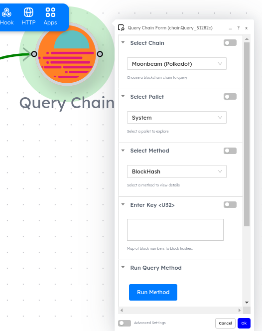 Example of Chain Query Workflow on Moonbeam
